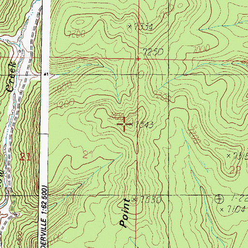 Topographic Map of Trail Point, UT