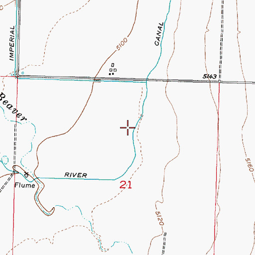 Topographic Map of Trans River Canal, UT