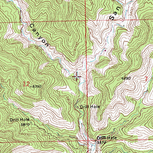 Topographic Map of Trap Canyon, UT