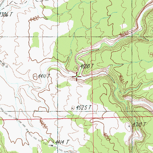 Topographic Map of Triangle Canyon, UT