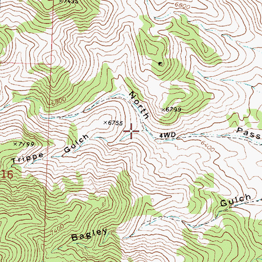 Topographic Map of Trippe Gulch, UT