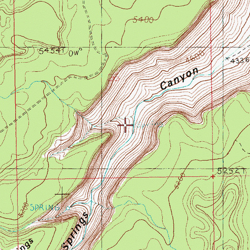 Topographic Map of Trough Spring, UT