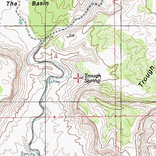 Topographic Map of Trough Spring, UT