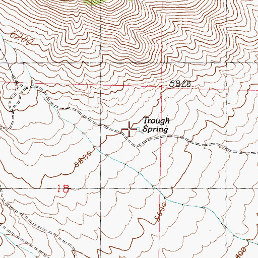 Topographic Map of Trough Spring, UT