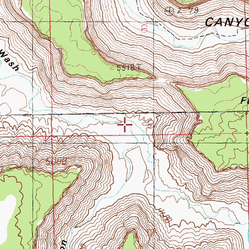 Topographic Map of Trout Water Canyon, UT