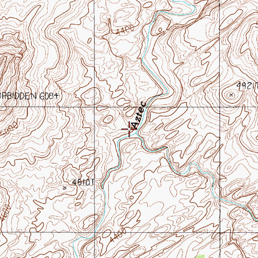 Topographic Map of Tsagieto Canyon, UT