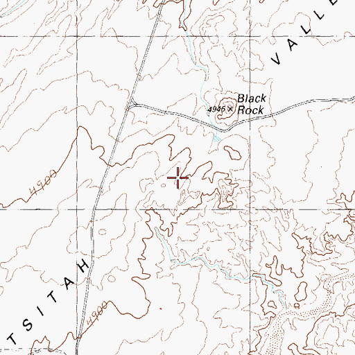 Topographic Map of Tsitah Valley, UT
