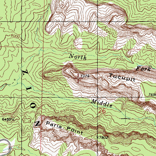 Topographic Map of Tucupit Point, UT