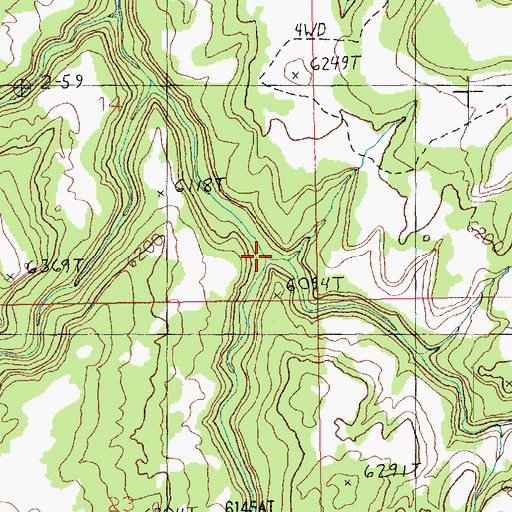 Topographic Map of Turner Water Canyon, UT