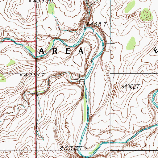 Topographic Map of Twentyfive Mile Wash, UT