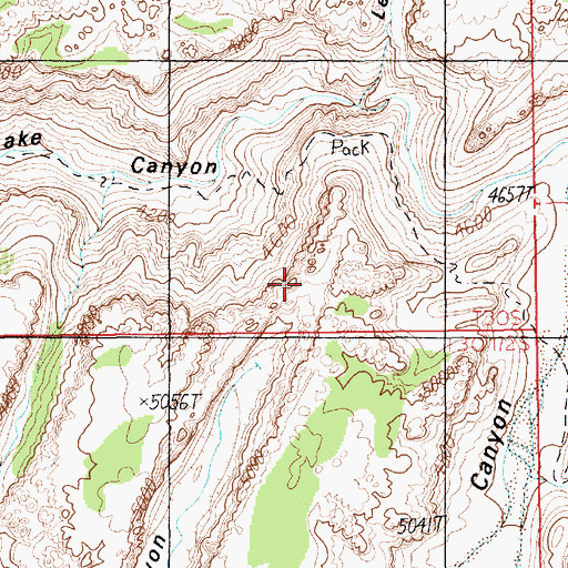 Topographic Map of Twin Canyon, UT