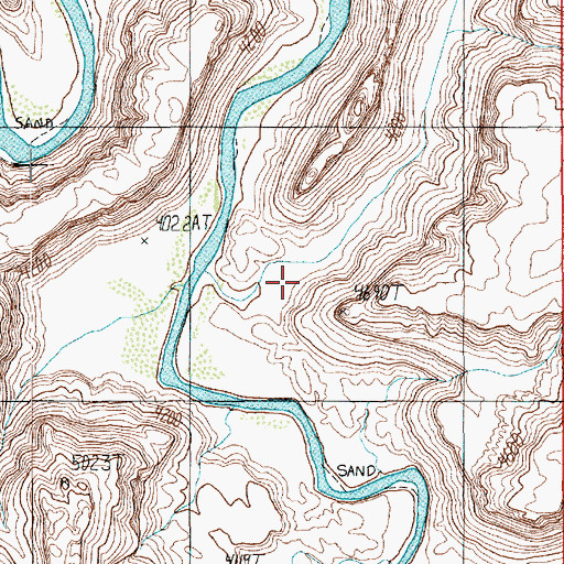 Topographic Map of Twin Corral Box Canyon, UT