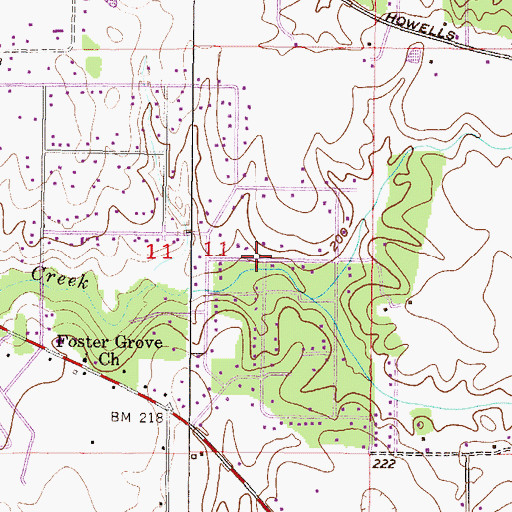 Topographic Map of Glen Acres, AL