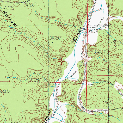 Topographic Map of Twin Hollow, UT