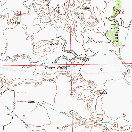 Topographic Map of Twin Pond, UT