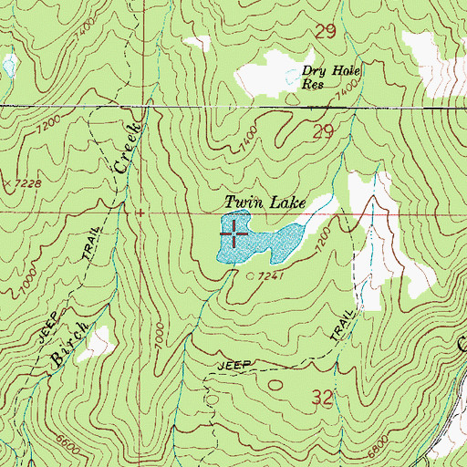 Topographic Map of Twin Lake, UT
