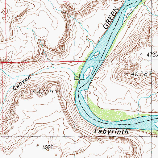 Topographic Map of Twomile Canyon, UT