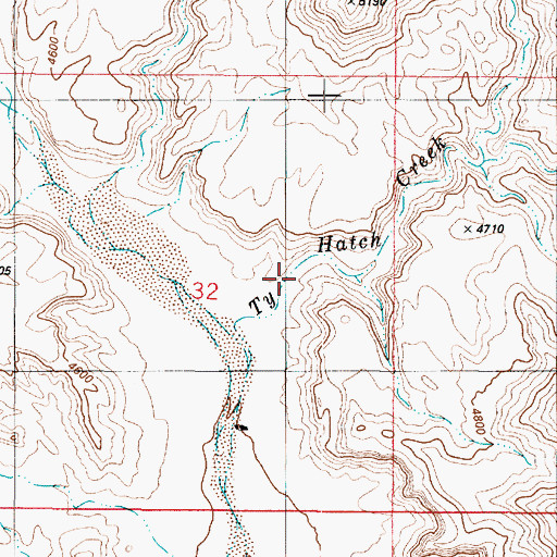 Topographic Map of Ty Hatch Creek, UT