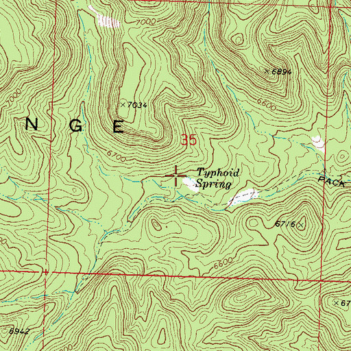 Topographic Map of Typhoid Spring, UT