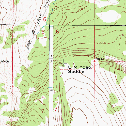 Topographic Map of U M Yogo Saddle, UT