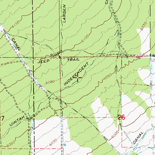Topographic Map of Uintah Independent Canal, UT