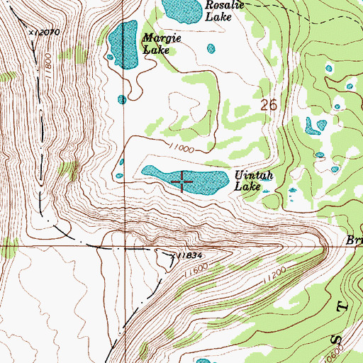 Topographic Map of Uintah Lake, UT