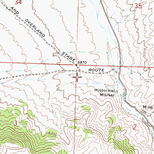 Topographic Map of Uiyabi Canyon, UT
