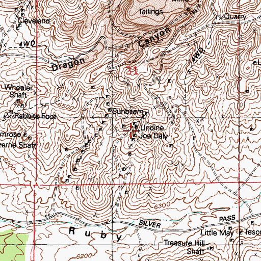 Topographic Map of Undine, UT