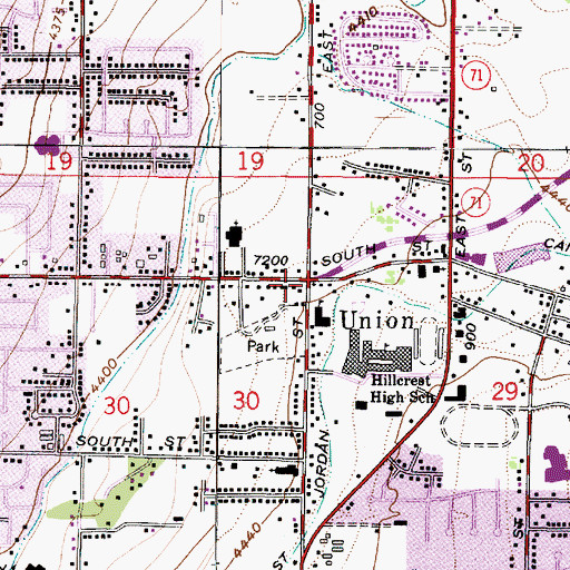 Topographic Map of Union, UT