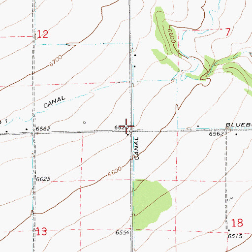 Topographic Map of United States Lake Fork Canal, UT