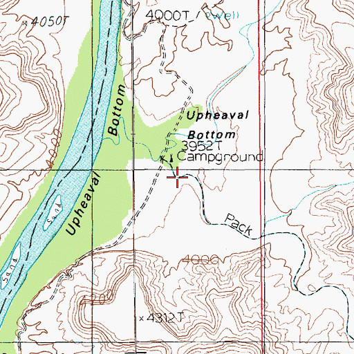 Topographic Map of Upheaval Bottom, UT