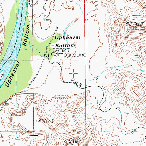 Topographic Map of Upheaval Canyon, UT