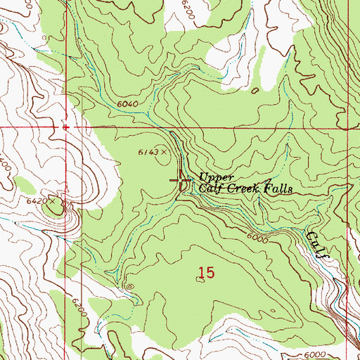 Topographic Map of Upper Calf Creek Falls, UT