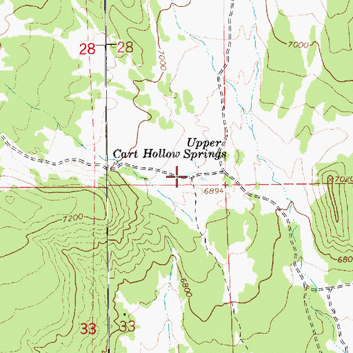 Topographic Map of Upper Cart Hollow Springs, UT