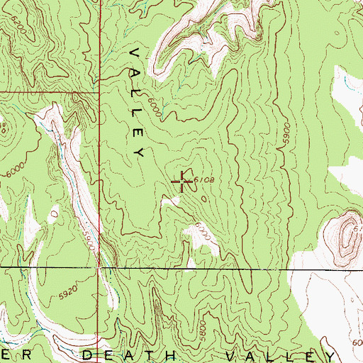 Topographic Map of Upper Death Valley, UT