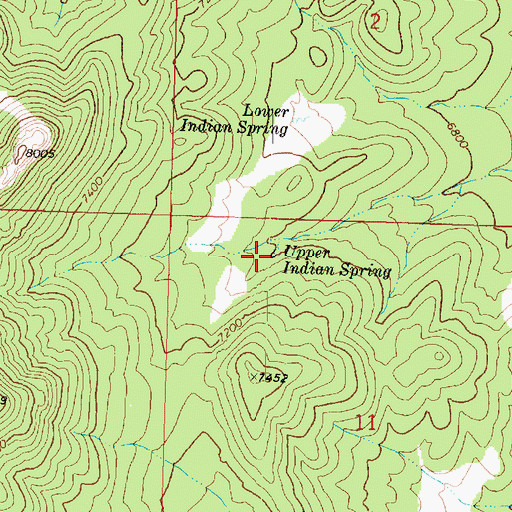 Topographic Map of Upper Indian Spring, UT