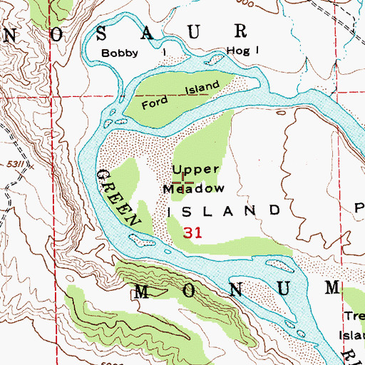 Topographic Map of Upper Meadow, UT