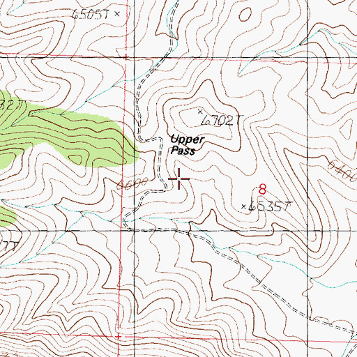 Topographic Map of Upper Pass, UT