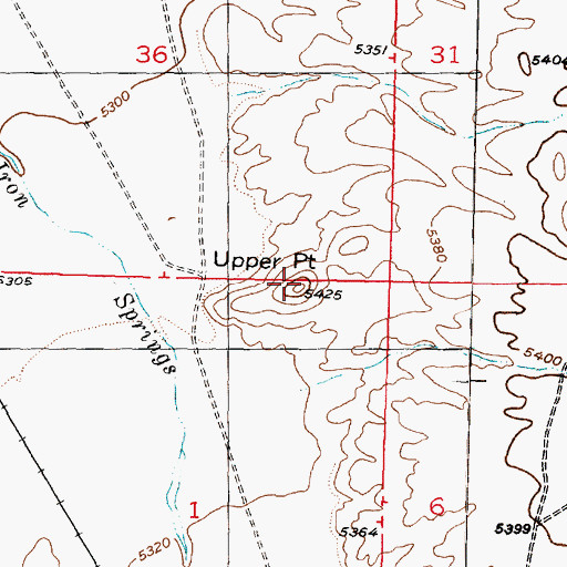 Topographic Map of Upper Point, UT