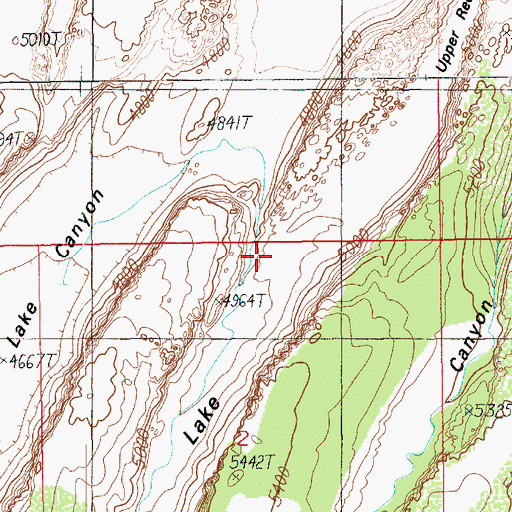 Topographic Map of Upper Red Lake, UT