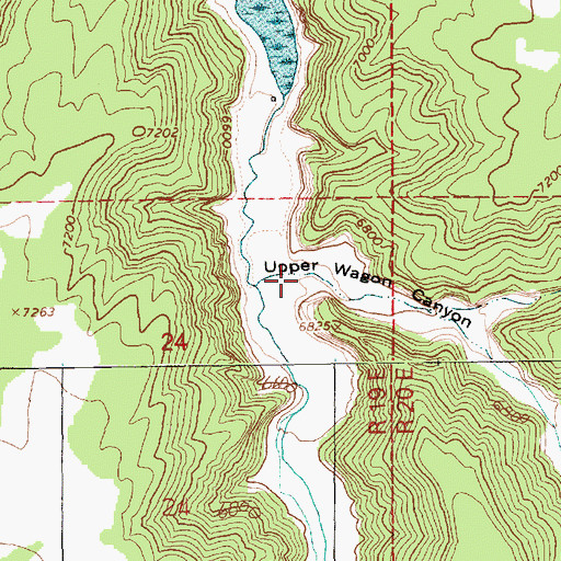 Topographic Map of Upper Wagon Canyon, UT