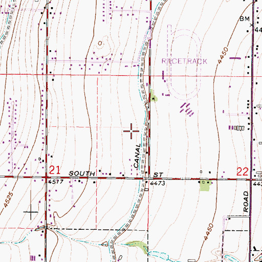 Topographic Map of Utah and Salt Lake Canal, UT
