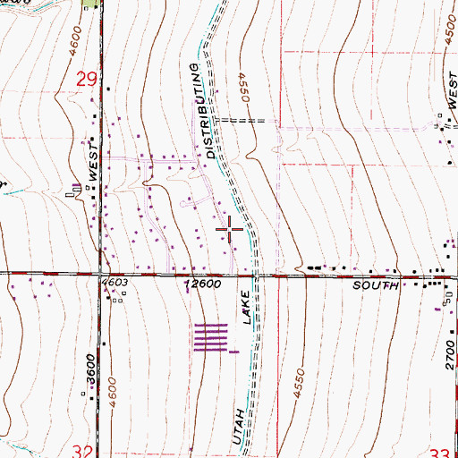 Topographic Map of Utah Lake Distributing Canal, UT