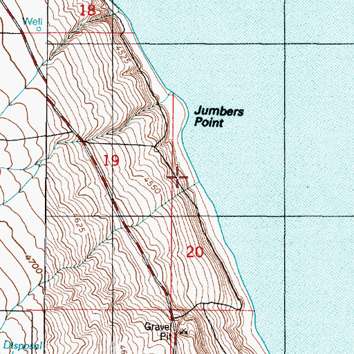 Topographic Map of Utah Lake District Canal, UT
