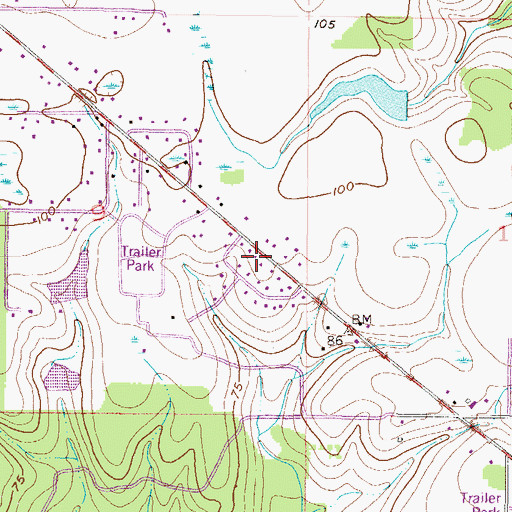 Topographic Map of Grand Garden Church, AL
