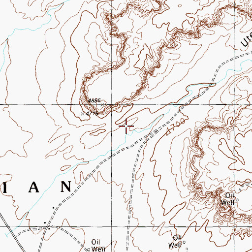 Topographic Map of Ute Canyon, UT