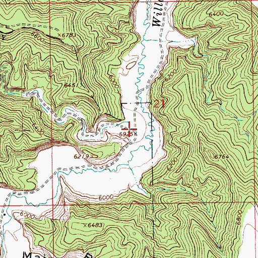 Topographic Map of Ute Canyon, UT