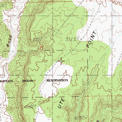 Topographic Map of Ute Point, UT