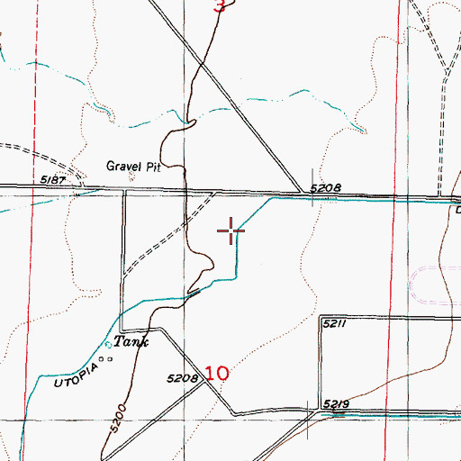 Topographic Map of Utopia Ditch, UT