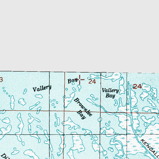 Topographic Map of Vallery Bay, UT